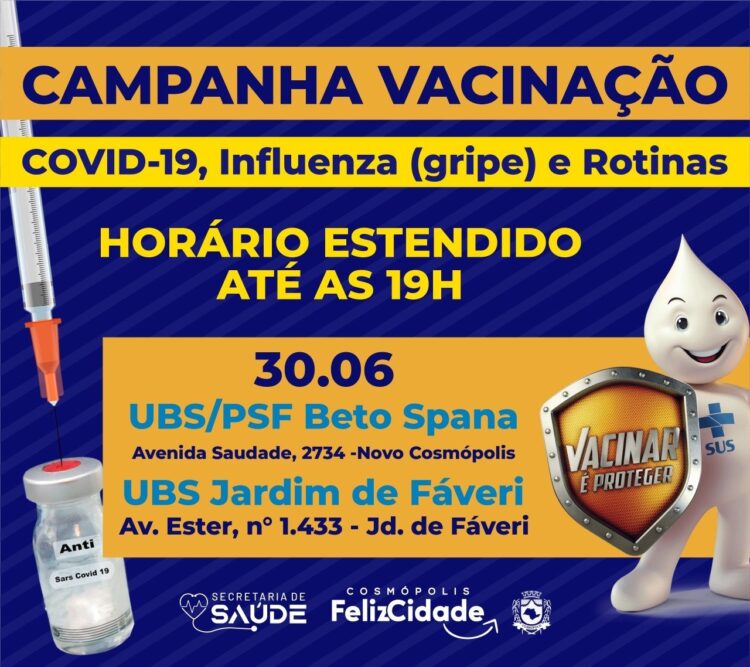 Campanha de Vacinação COVID-19 em Cosmópolis